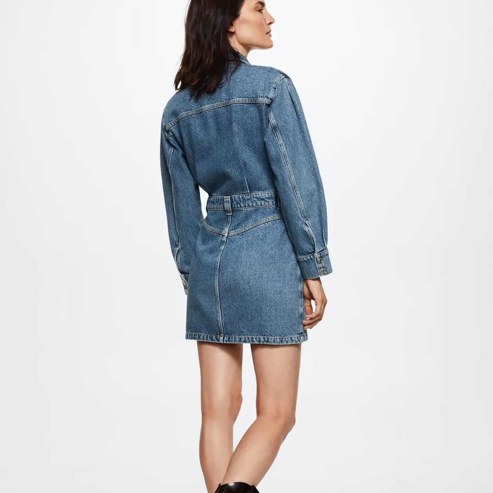 MNG Mango Denim Dress - Picture 2 of 9